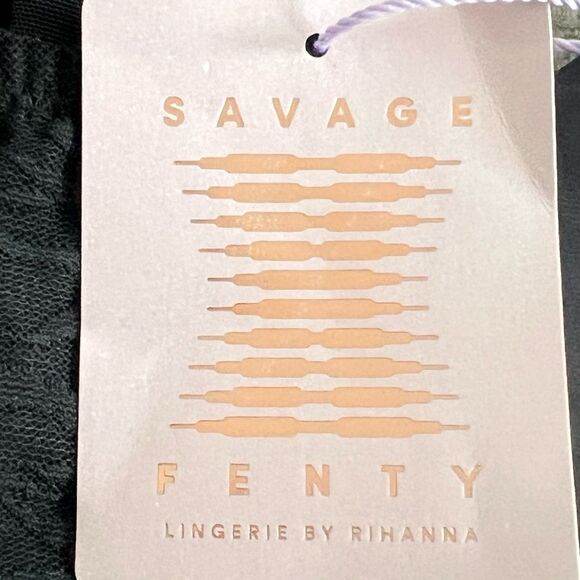NWT SAVAGE X FENTY Lingerie by Rhianna Strapless Black Animal Lace V Neck Bra 1X - Picture 5 of 5